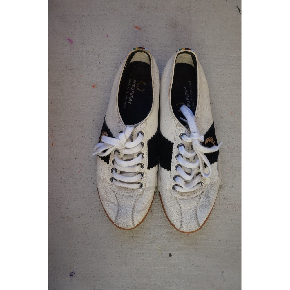 Fred Perry Bradley Wiggins "Shadley Wooling" Tennis Shoes Sneakers Mens size 7.5 - Picture 3 of 9